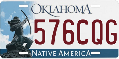 OK license plate 576CQG