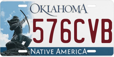 OK license plate 576CVB