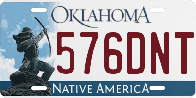 OK license plate 576DNT