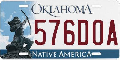 OK license plate 576DOA