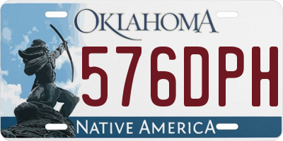 OK license plate 576DPH