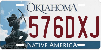 OK license plate 576DXJ