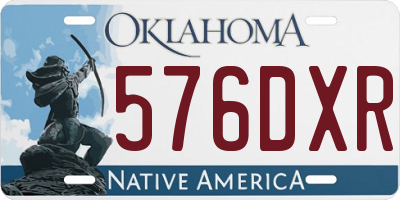 OK license plate 576DXR