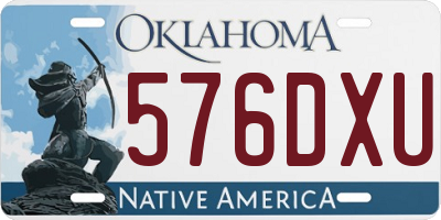 OK license plate 576DXU