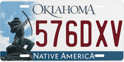 OK license plate 576DXV