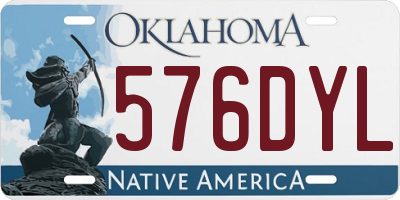 OK license plate 576DYL
