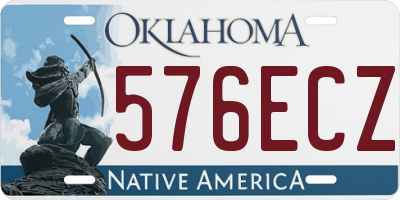 OK license plate 576ECZ
