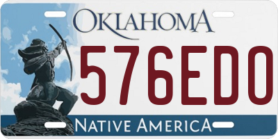 OK license plate 576EDO