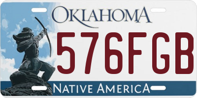 OK license plate 576FGB