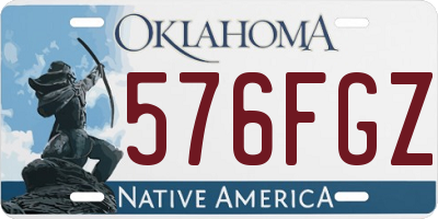 OK license plate 576FGZ