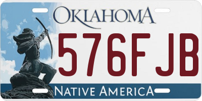 OK license plate 576FJB