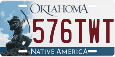 OK license plate 576TWT