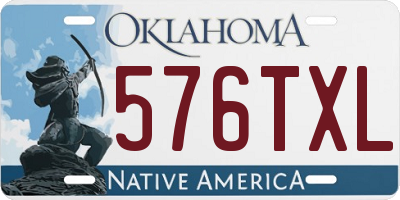 OK license plate 576TXL