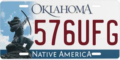 OK license plate 576UFG