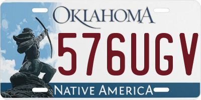 OK license plate 576UGV