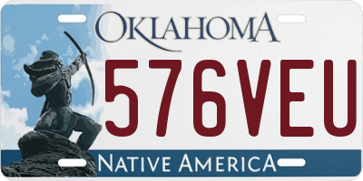 OK license plate 576VEU