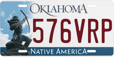 OK license plate 576VRP