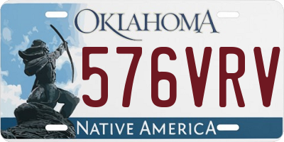 OK license plate 576VRV