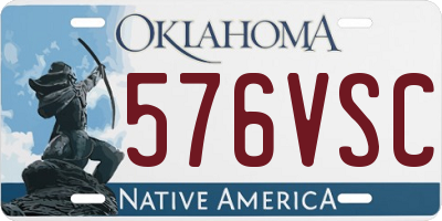 OK license plate 576VSC