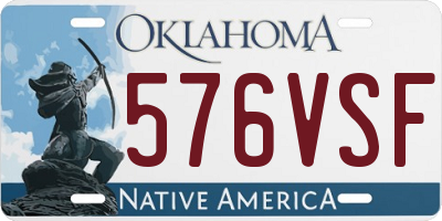 OK license plate 576VSF