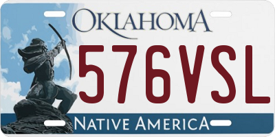 OK license plate 576VSL