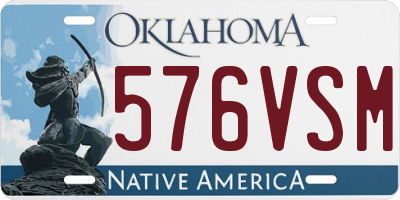 OK license plate 576VSM