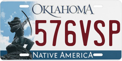 OK license plate 576VSP