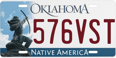 OK license plate 576VST