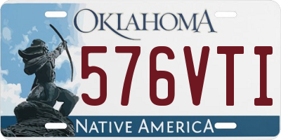 OK license plate 576VTI