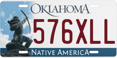OK license plate 576XLL