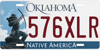 OK license plate 576XLR