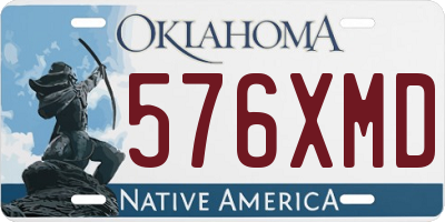 OK license plate 576XMD