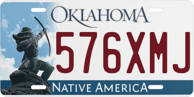 OK license plate 576XMJ
