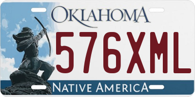 OK license plate 576XML