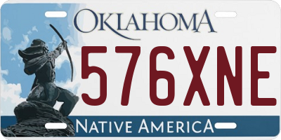 OK license plate 576XNE