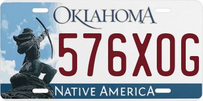 OK license plate 576XOG