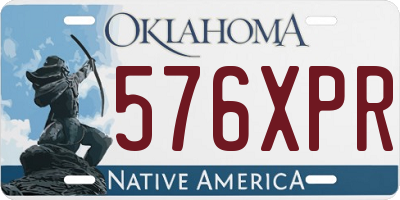 OK license plate 576XPR