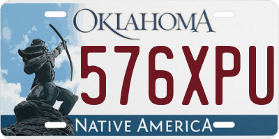 OK license plate 576XPU