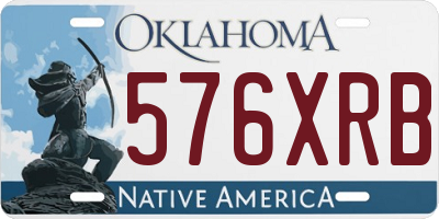OK license plate 576XRB