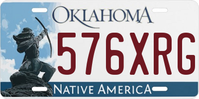 OK license plate 576XRG