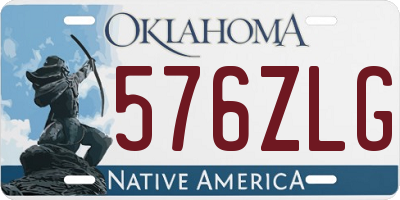 OK license plate 576ZLG