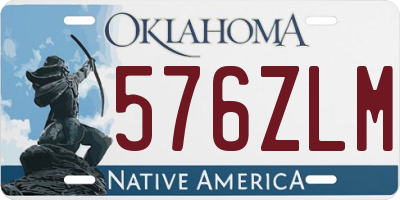 OK license plate 576ZLM