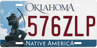 OK license plate 576ZLP
