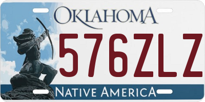 OK license plate 576ZLZ