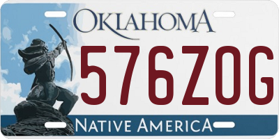 OK license plate 576ZOG