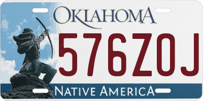 OK license plate 576ZOJ