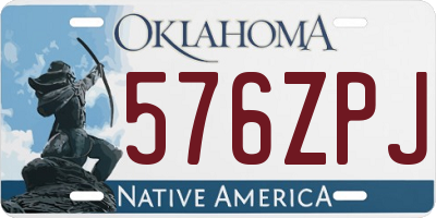 OK license plate 576ZPJ