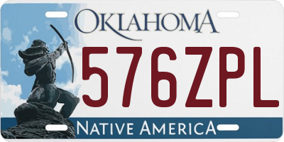 OK license plate 576ZPL