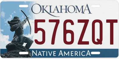 OK license plate 576ZQT