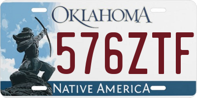 OK license plate 576ZTF